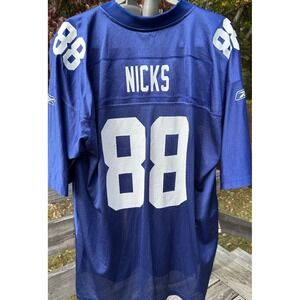 Reebok NY Giants Blue OnField NFL Equipment Hakeem NICKS #88 Mens Jersey 2XL XXL